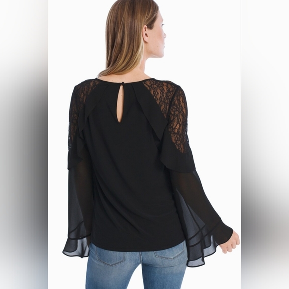 NWT WHBM lace blouse, keyhole back XS - Picture 2 of 9